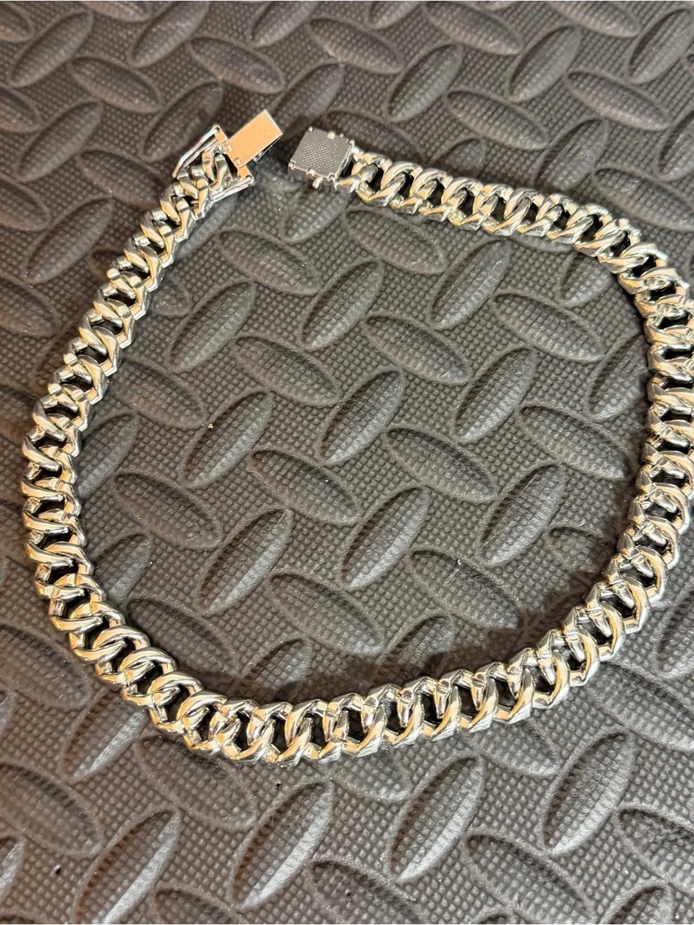 Iced Out‎ Miami Cuban Link Necklace Silver Tone Hip Hop  20” x 15mm Heavy Chain